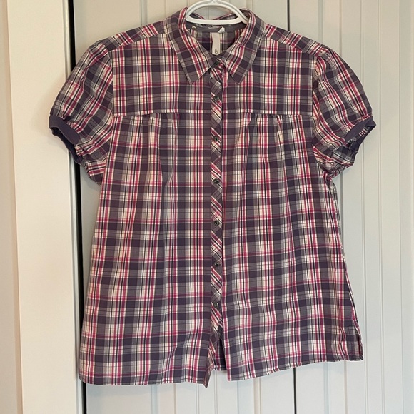 Burton Tops - Burton Plaid Shirt with Pink and Purple Accents